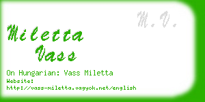 miletta vass business card